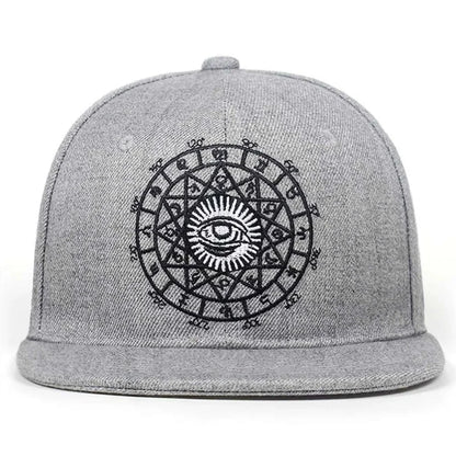 All Seeing Eye Embroidered Hip Hop Snapback Cap