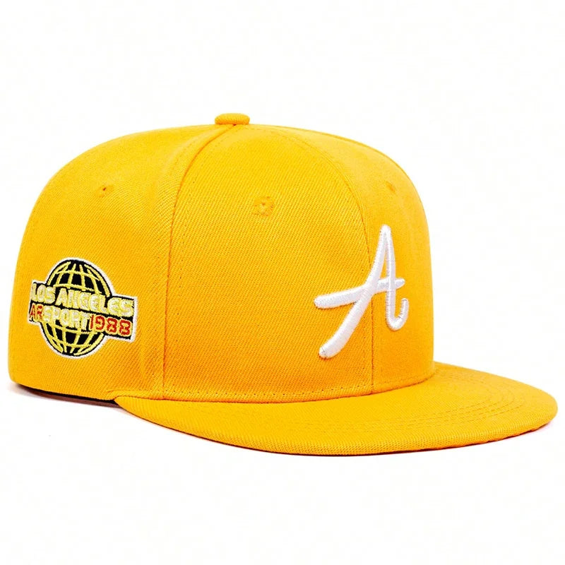 Unisex Gothic Letter Embroidered Snapback Cap