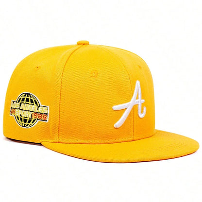 Unisex Gothic Letter Embroidered Snapback Cap