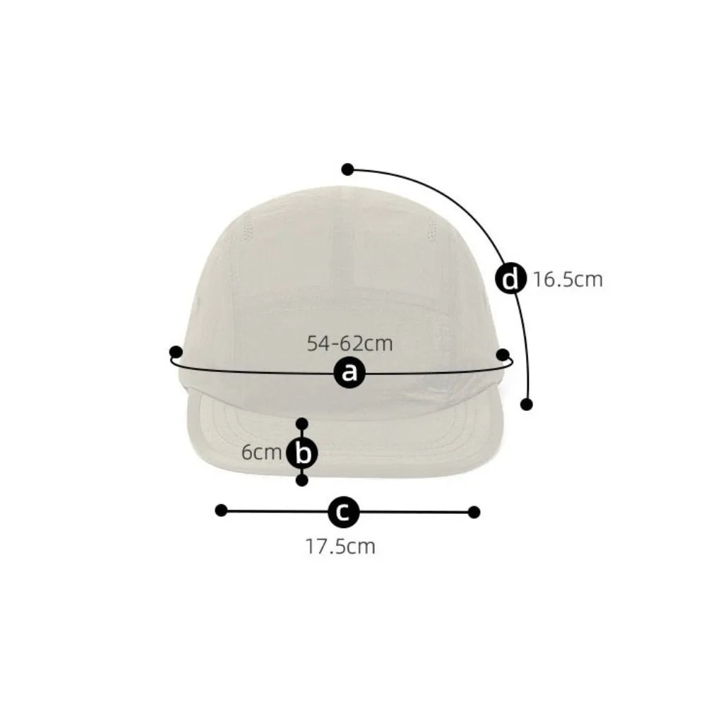 Japanese Style Flat Brimmed Baseball Cap Soft Top Adjustable