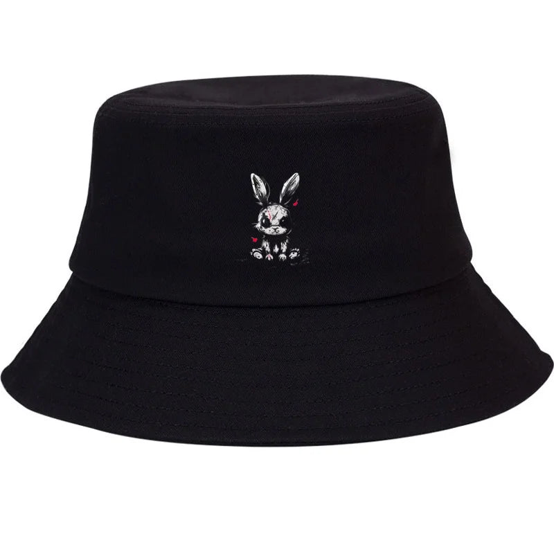 Graffiti Rabbit Cotton Bucket Hat