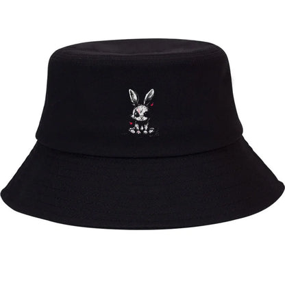 Graffiti Rabbit Cotton Bucket Hat