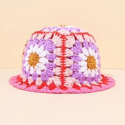 Handmade Sunflower Knitted Bucket Hat