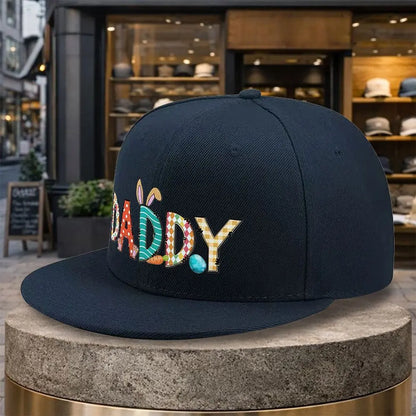 Daddy Easter Bunny Print Snapback Cap