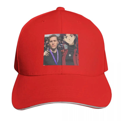 Jerma And Misato Embroidered Vintage Baseball Cap
