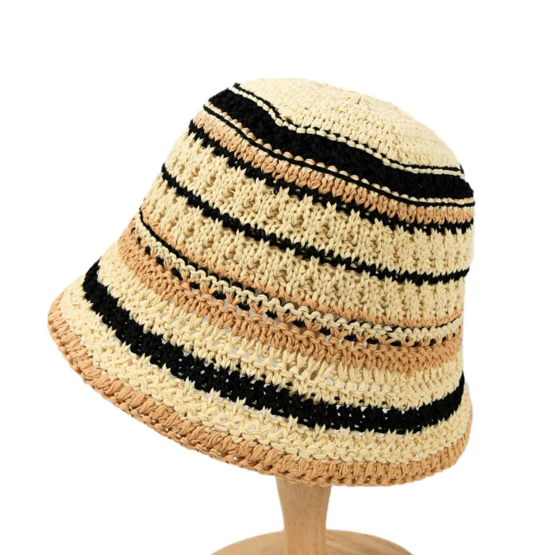 Gradient Striped Beach Fisherman Bucket Hat