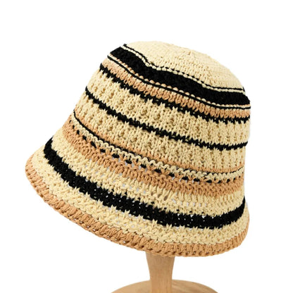 Gradient Striped Beach Fisherman Bucket Hat