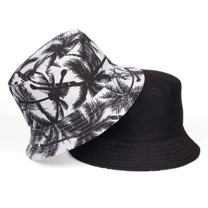 Fisherman Hat Trendy Printed Coconut Tree Bucket Hat