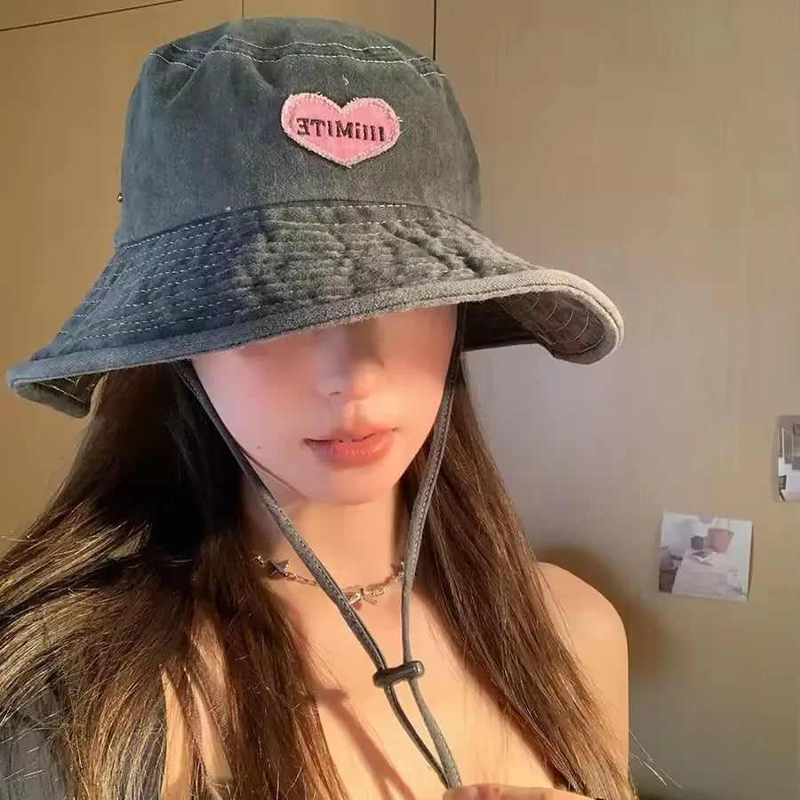 Japanese Retro Washed Cowboy Hats For Women Spring