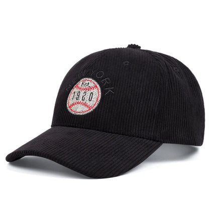 New York Corduroy Embroidered Baseball Caps