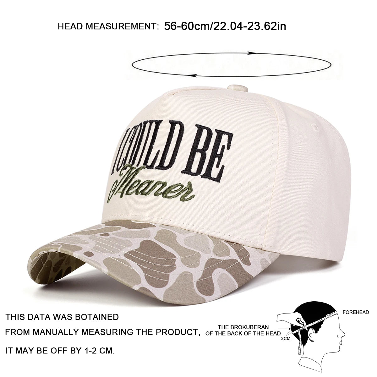 I Could Be Meaner Embroidered Baseball Cap