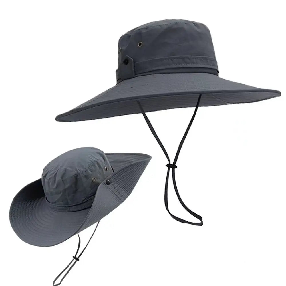 12cm Wide Brim Waterproof UV Protection Bucket Hat