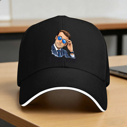 Emmanuel Macron Glasses Casual Baseball Cap Style