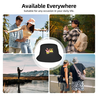 Spongebobs Bucket Hat Heart Streetwear Fisherman Caps