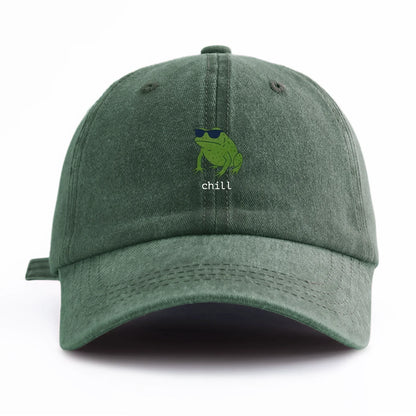 Chill Print Washed Retro Baseball Cap