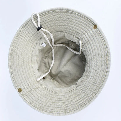 Summer Bucket Hats 2026 Outdoor Sun Hat Woman Solid Cotton About 58cm