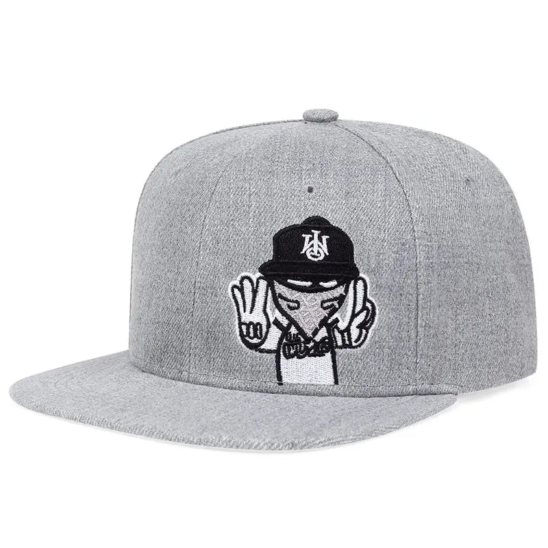 Retro Embroidered Unisex Streetwear Hip-Hop Snapback Cap
