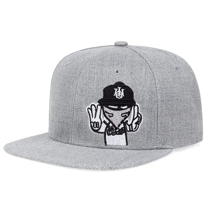 Retro Embroidered Unisex Streetwear Hip-Hop Snapback Cap