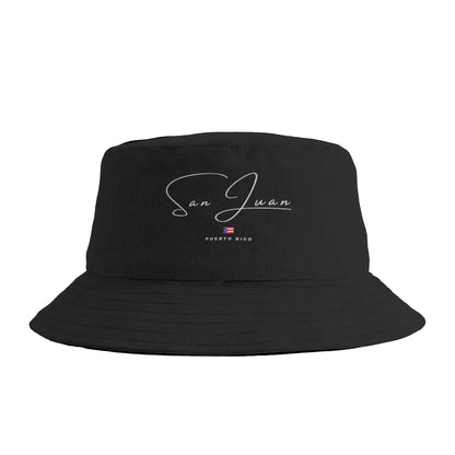San Juan Puerto Rico Vintage Anchor Flag Bucket Hat
