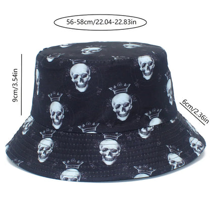 Bucket Hats Double Sided Black Fisherman Hat