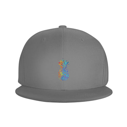 Rainbow Watercolor Pineapple Snapback Cap