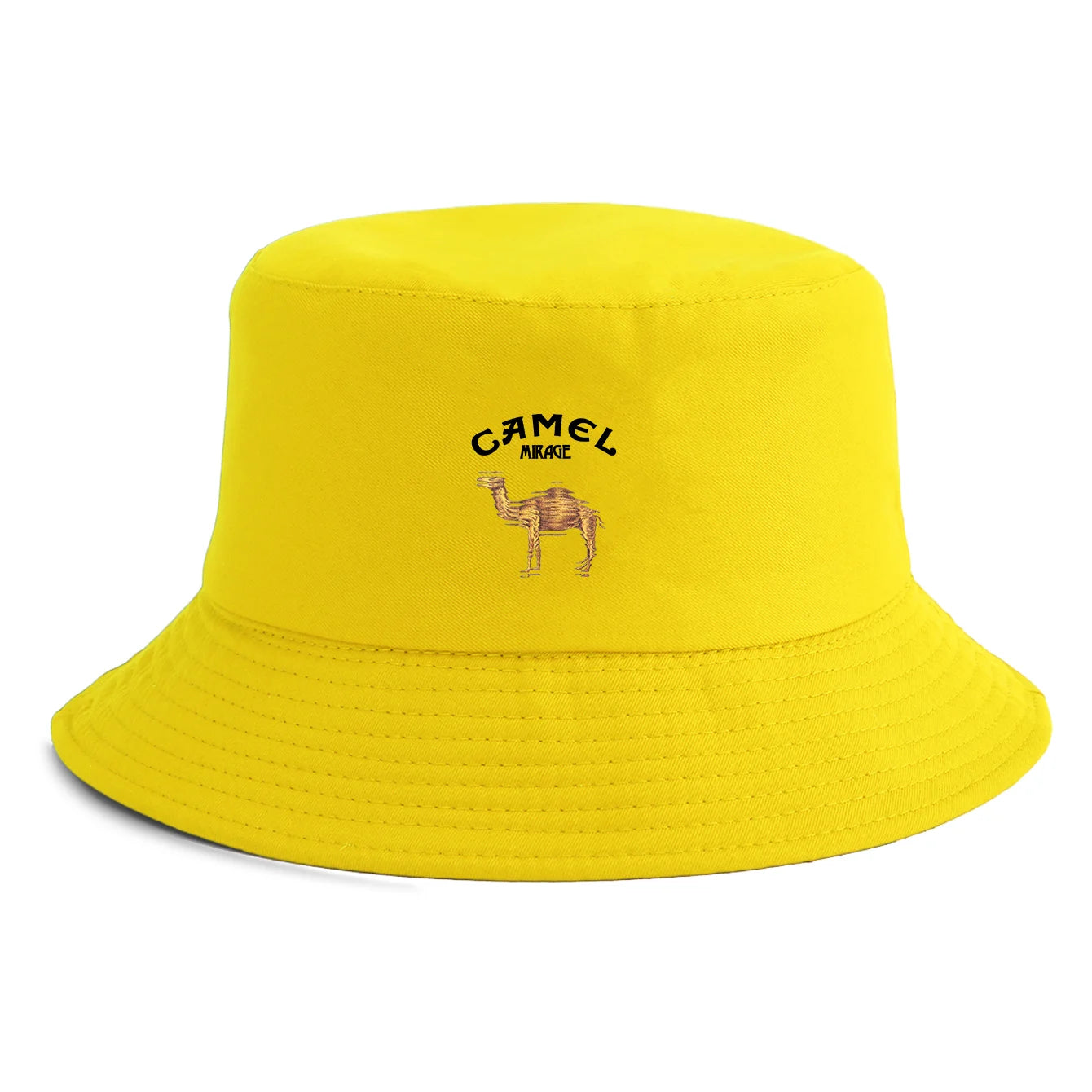 Reversible Camel Print Retro Bucket Hat