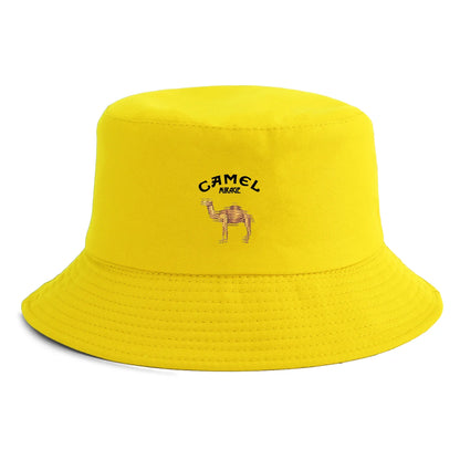 Reversible Camel Print Retro Bucket Hat