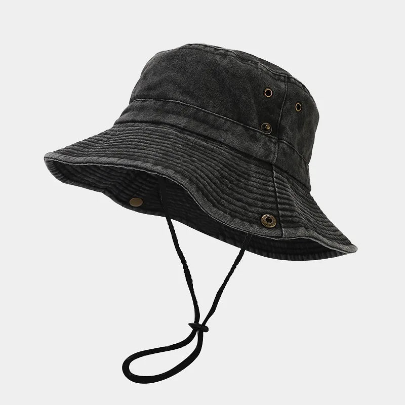 Four Seasons Cotton Solid Bucket Hat