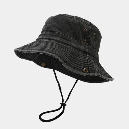 Four Seasons Cotton Solid Bucket Hat