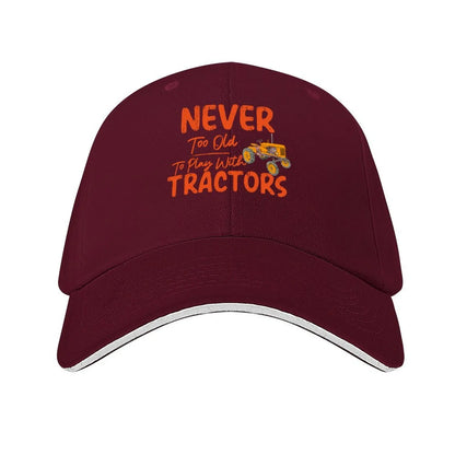 Never Too Old To Play Tractors Cap