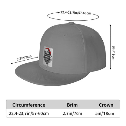 Santa Skull Holiday Snapback Cap