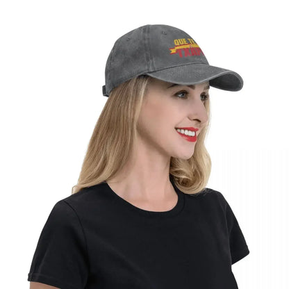 Que Te Vote Washed Baseball Cap