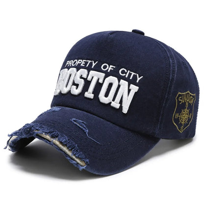 Trendy Worn Cowboy Baseball Cap Embroidery Trucker Cap