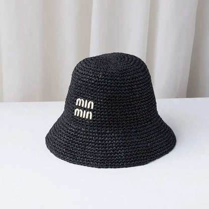 Handmade High Quality Letter Embroidery Sun Hat