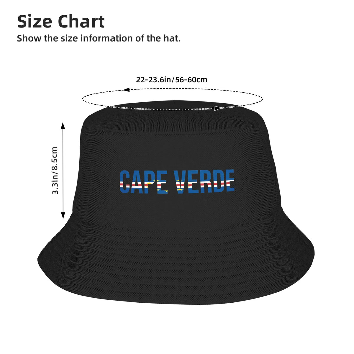 Cape Verde Flag Classic Travel Hiking Bucket Hat