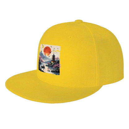 Cherry Blossom Pagoda Outdoor Streetwear Snapback Cap