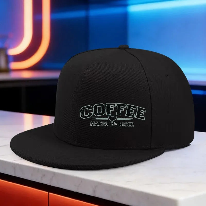 Coffee Makes Me Nicer Snapback Cap