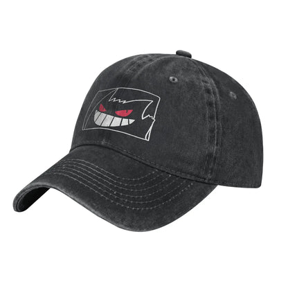 Retro Gengar Cool Graphic Distressed Denim Baseball Cap