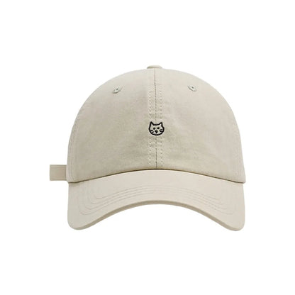 Cartoon Cat Embroidered Adjustable Baseball Cap