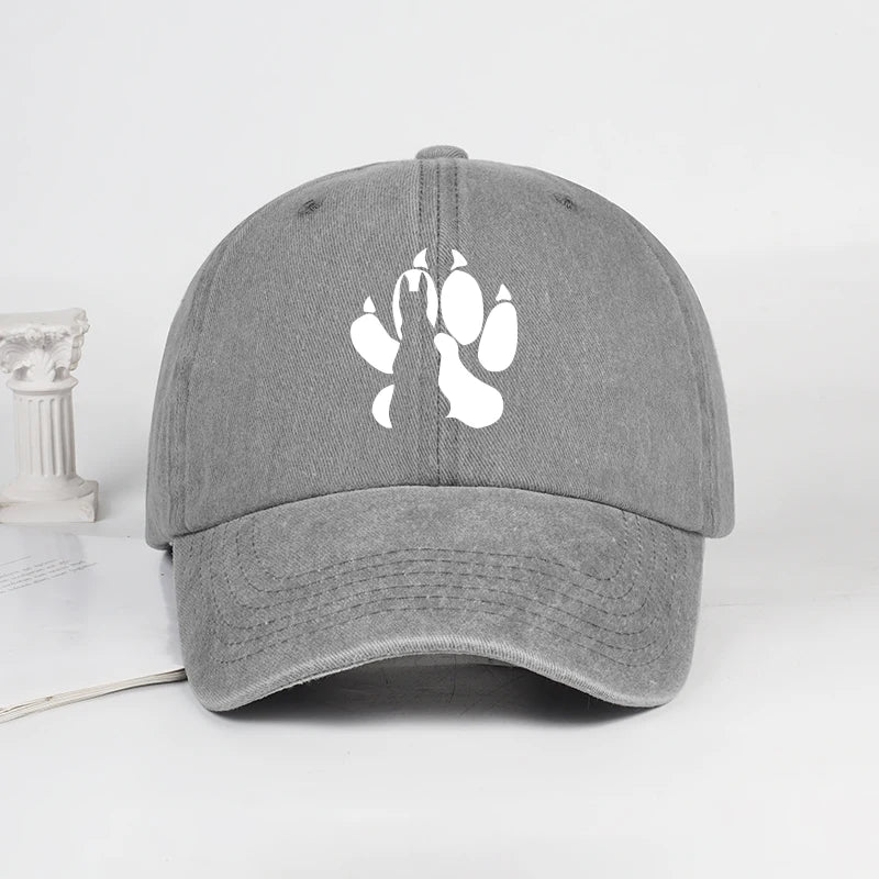 Wolf Paw Washed Vintage Baseball Cap