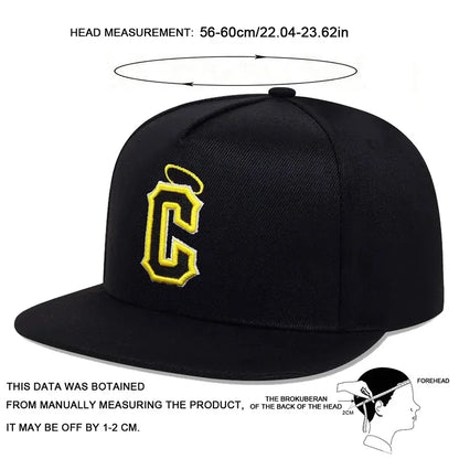Angel Halo C Letter Embroidered Hip-Hop Snapback Cap
