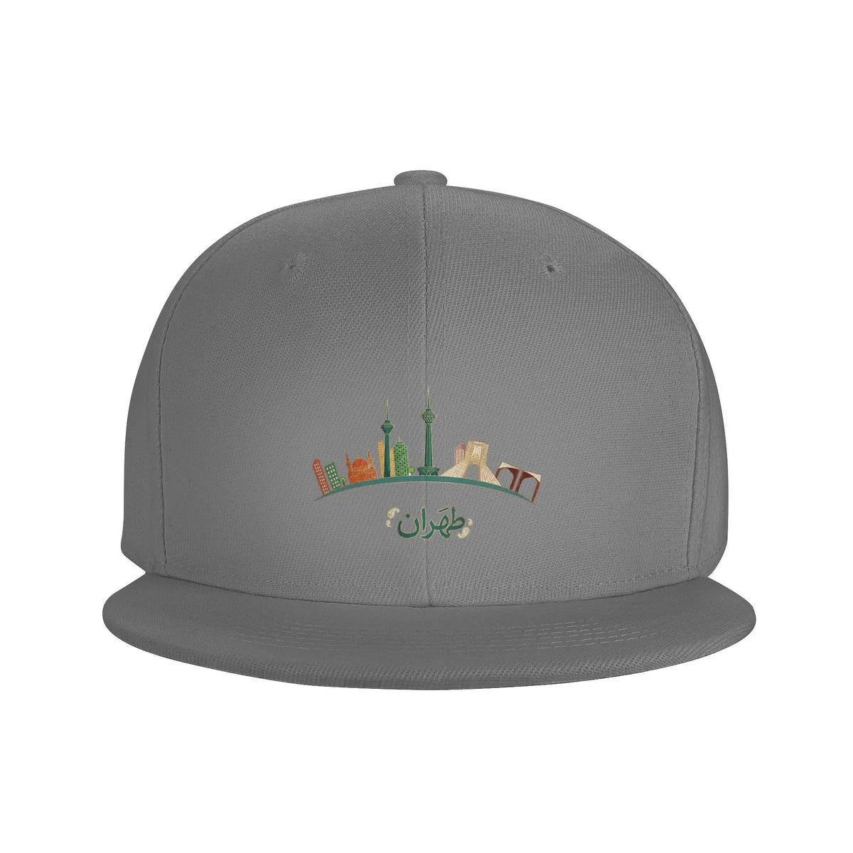 Tehran Vintage Persian Calligraphy Skyline Snapback Cap