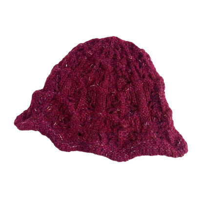 Women Handmade Crochet Wide Brim Fisherman Hat