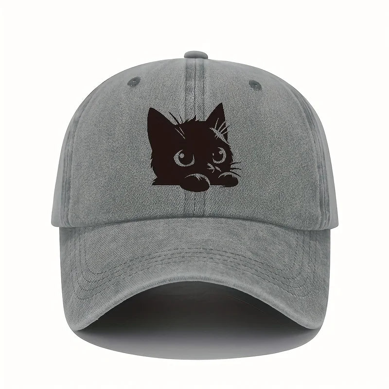 Little Black Cat Retro Baseball Cap