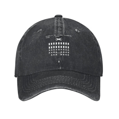 Space Invaders Vintage Distressed Washed Denim Baseball Cap