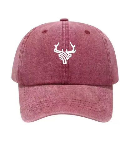 Deer Antlers Washed Cotton Baseball Cap