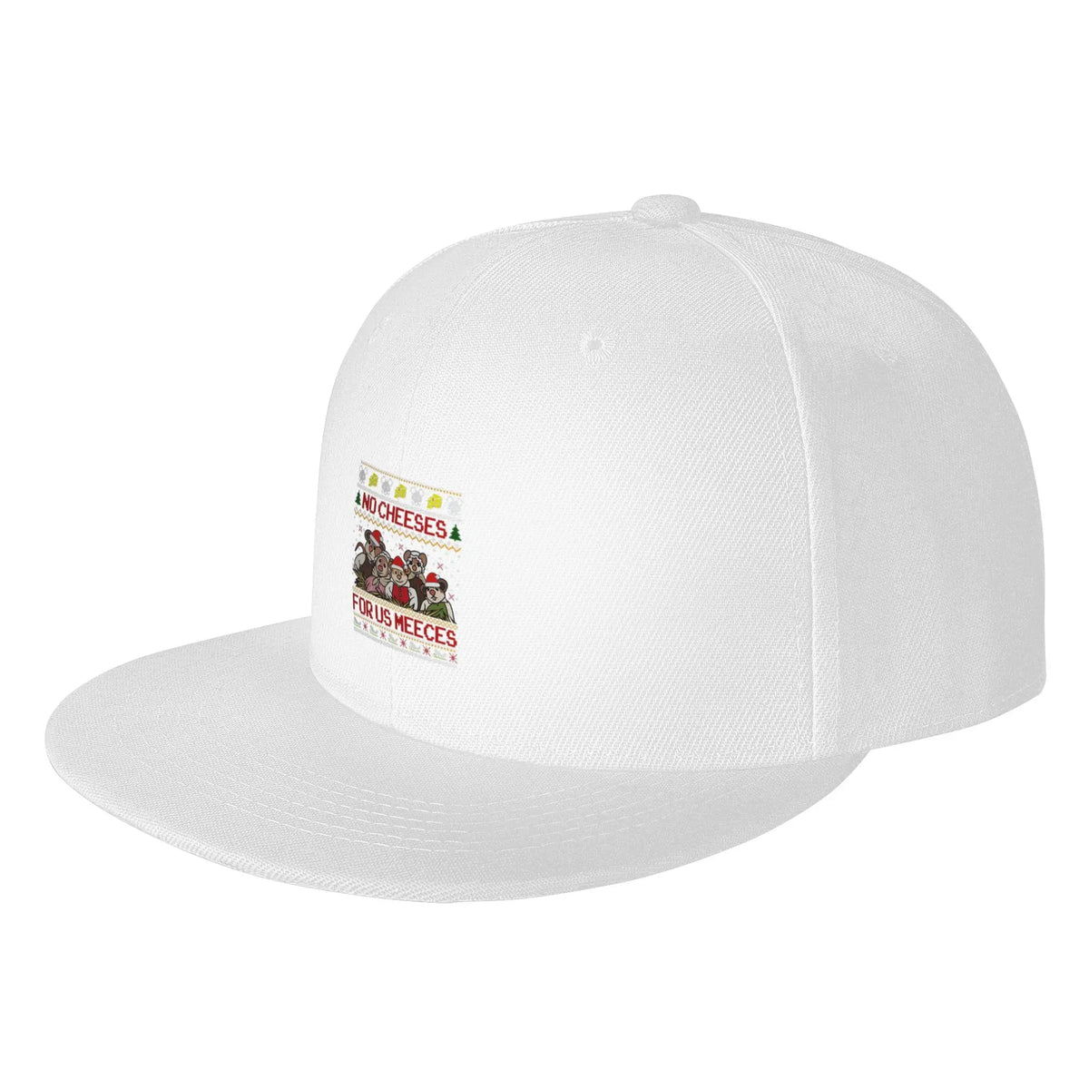 No Cheeses For Us Meeces Christmas Cheese Lover Snapback Cap