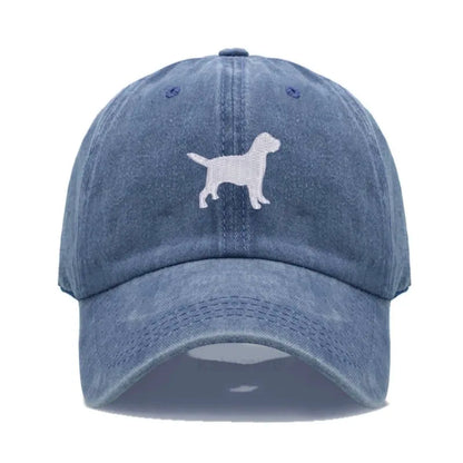 Dog Embroidered Soft Cotton Baseball Cap