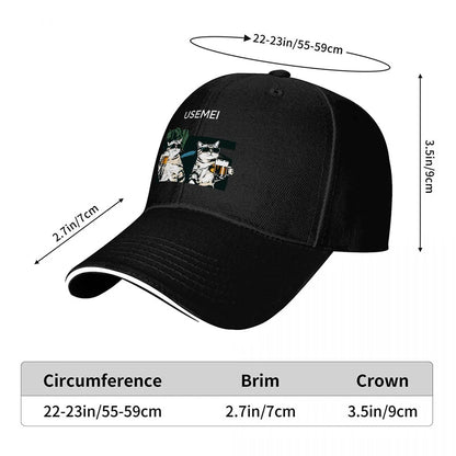 Usemei Cats Drinking Beer Baseball Cap
