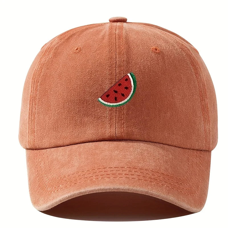 Watermelon Print Adjustable Baseball Cap